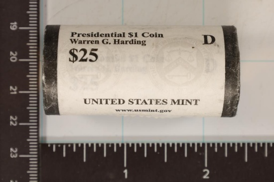 2014-D $25  ROLL OF WARREN HARDING US PRESIDENTIAL