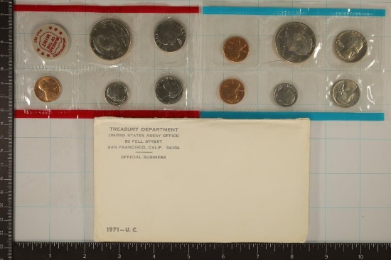 1971 US MINT SET (UNC) P/D/S (WITH ENVELOPE)