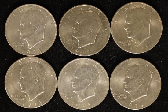 6-1971 UNC IKE DOLLARS