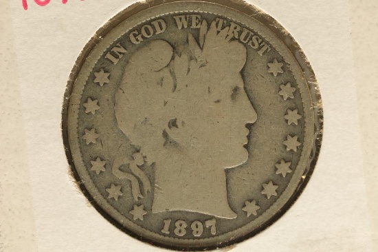 1897 SILVER BARBER HALF DOLLAR