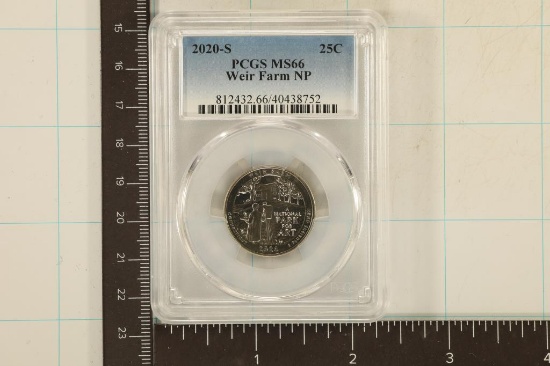 2020-S WEIR FARM N.P. QUARTER PCGS MS66