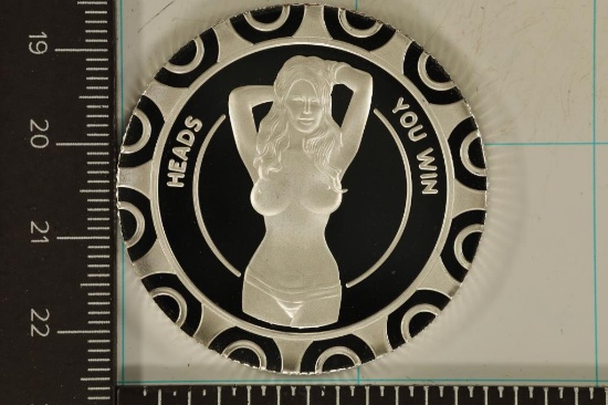 1 TROY OZ .999 FINE SILVER PF ADULT THEMED ROUND