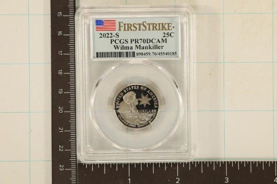 2022-S WILMA MANKILLER PCGS PR70 DCAM