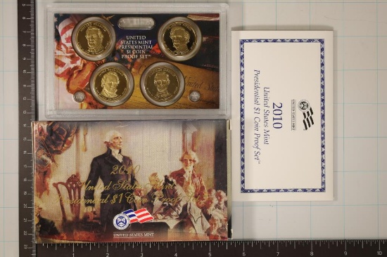 2010 US PRESIDENTIAL DOLLAR 4 COIN PF SET WITH BOX