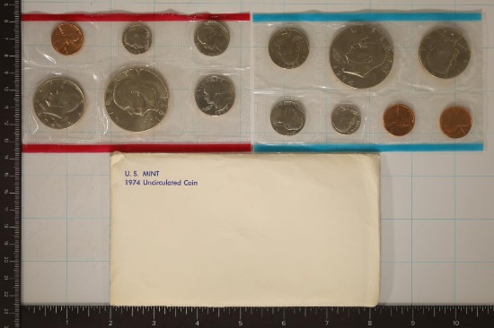 1974 US MINT SET (UNC) P/D/S (WITH ENVELOPE)