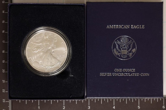 2007-W AMERICAN SILVER EAGLE UNC WITH CERTIFICATE