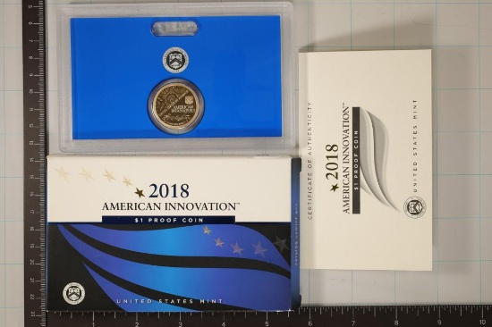 2018 AMERICAN INNOVATION$1 PF COIN WITH BOX