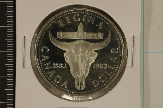 1982 CANADA SILVER REGINA $ .3750 OZ. ASW PF