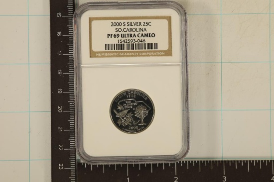 2000-S SILVER SOUTH CAROLINA NGC PF69 ULTRA CAMEO