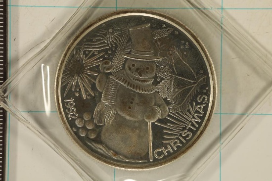 1 TROY OZ .999 FINE SILVER PF ROUND ON 1992