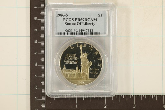 1986-S STATUE OF LIBERTY US SILVER DOLLAR PCGS