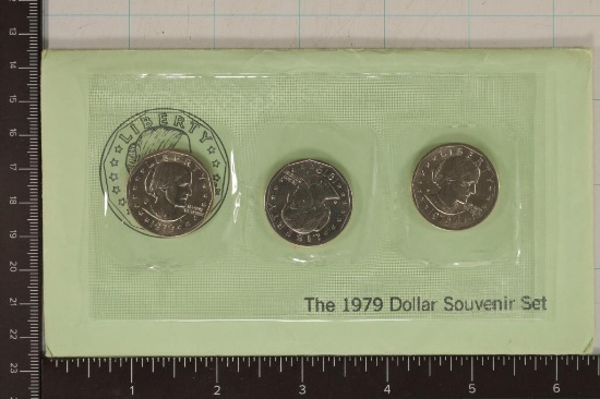 1979-P/D/S SBA DOLLAR SOUVENIR SET WITH ENVELOPE