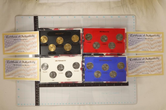 -2002 50 STATE QUARTER SETS WITH BOXES: 1 OF EACH