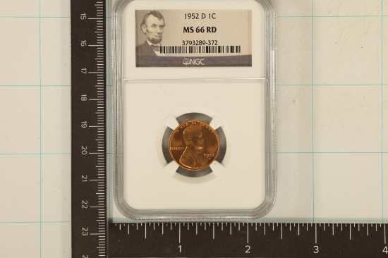 1952-D LINCOLN CENT NGC MS66RD