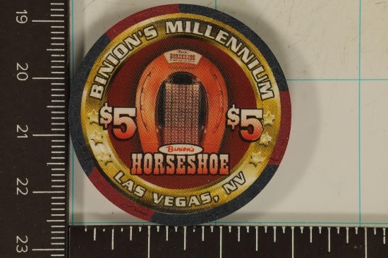 $5 BINION'S HORSESHOE CASINO CHIP JAN. 2000