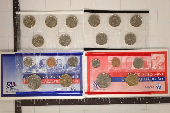 2002 US MINT SET (UNC) P/D (WITH ENVELOPE)