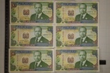6-1991 BANK OF KENYA 10 SHILLING BILLS ALL ARE