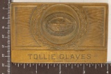 9.6 OUNCE BRASS MID-CONTINENT AIRLINES GOLDWING