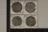 4-TERRITORY OF NEW GUINEA 1930'S HEAD TAX TOKENS