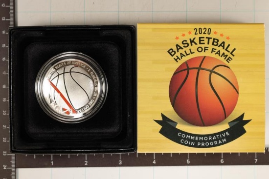 2020-P BASKETBALL HALL OF FAME PF SILVER DOLLAR