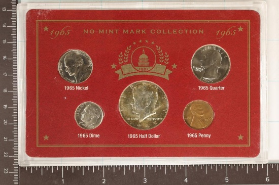 1965 NO MINT MARK COLLECTION WITH 40% SILVER JFK