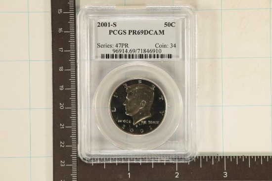 2001-S KENNEDY HALF DOLLAR PCGS PR69 DCAM