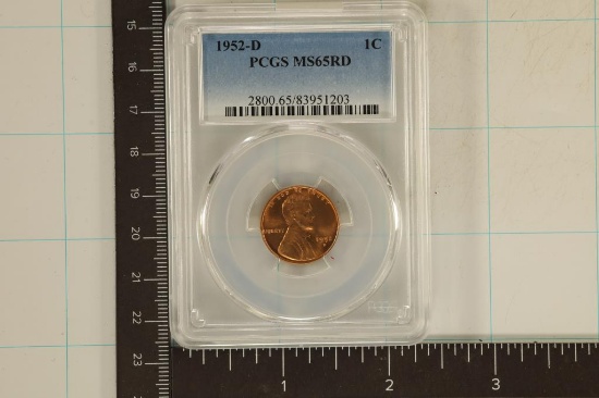1952-D LINCOLN WHEAT CENT PCGS MS65RD