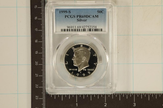 1999-S SILVER KENNEDY HALF DOLLAR PCGS PR69 DCAM