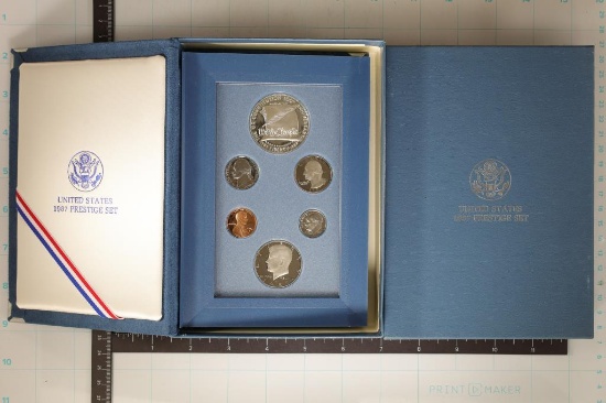 1987 US PRESTIGE PROOF SET WITH BOX AND