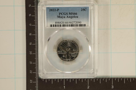 2022-P MAYA ANGELOU US QUARTER PCGS MS66