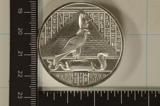 2 TROY OZ. .999 FINE SILVER UNC ROUND "HORUS" PART