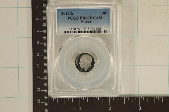 2012-S SILVER ROOSEVELT DIME PCGS PR70 DCAM