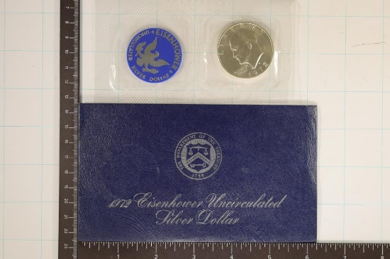 1972 IKE SILVER DOLLAR (BLUE PACK)