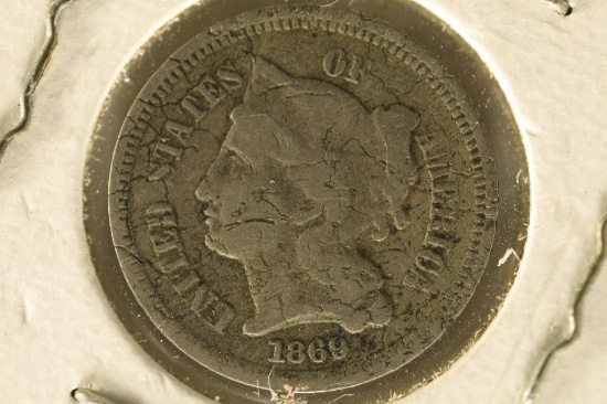 1869 THREE CENT PIECE (NICKEL)