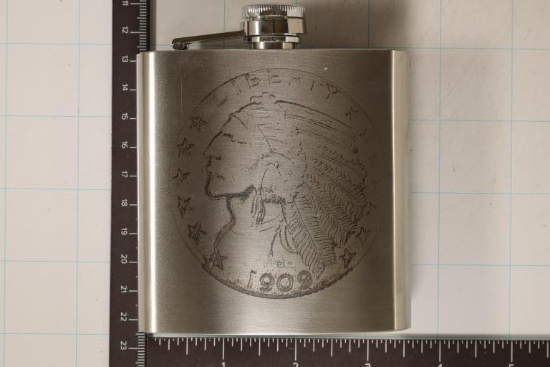 BRAND NEW 6 OZ. STAINLESS STEEL HIP FLASK WITH
