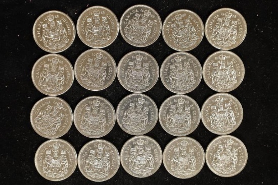 20-1968 CANADA BRILLIANT UNC 50 CENT COINS