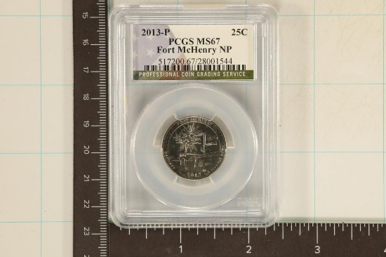 2013-P FORT MCHENRY N.P. QUARTER PCGS MS67