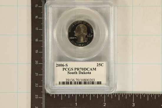 2006-S SOUTH DAKOTA QUARTER PCGS PR70 DCAM