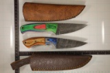2 DAMASCUS STEEL HUNTING KNIVES 8