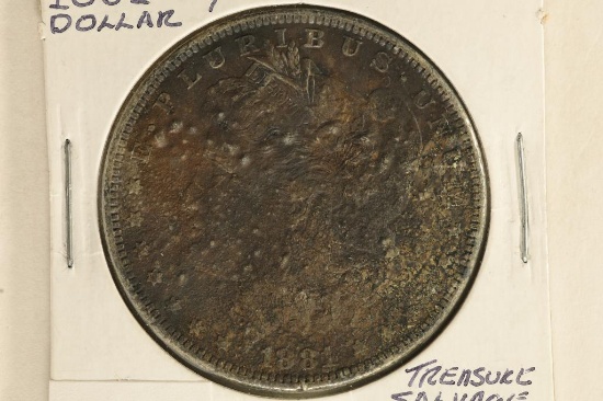 1881-O MORGAN SILVER DOLLAR MALIBU CANYON FIRE