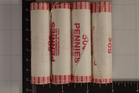4 SOLID DATE ROLLS OF 2004-P BRILLIANT UNC