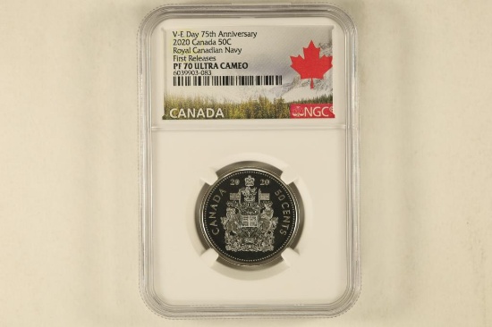 2020 CANADA 50 CENT NGC PF70 ULTRA CAMEO ROYAL