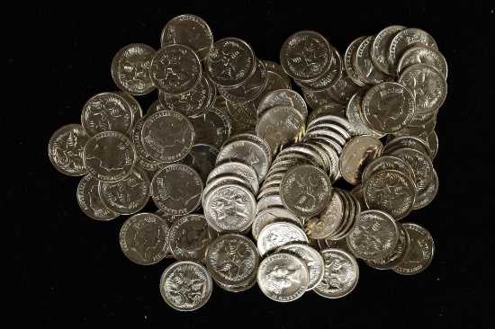 100 1990'S AUSTRALIA BRILLIANT UNC 5 CENT COINS