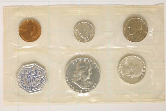 1961 US SILVER PROOF SET (WITHOUT ENVELOPE)
