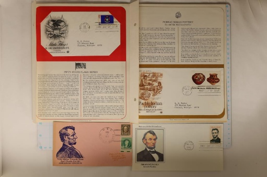 4 FIRST DAY COVERS WITH CANCELLED STAMPS: 1941