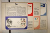 4 1ST DAY COVER ENVELOPES ON INFO CARDS 1975