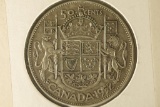 1952 CANADA SILVER 50 CENTS .3000 OZ. ASW