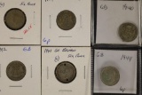 6-GREAT BRITAIN SILVER 6 PENCE: 2-1939, 1940,