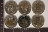 6 DOUBLE EAGLE TOKENS:MT RUSHMORE (PARTIALLY GOLD