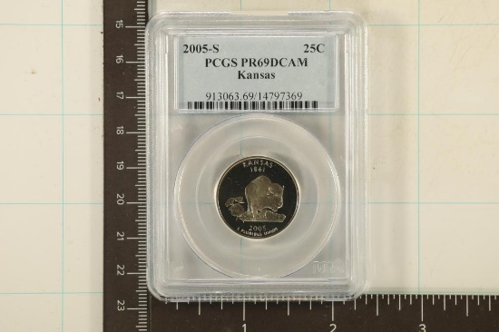2005-S KANSAS QUARTER PCGS PR69 DCAM